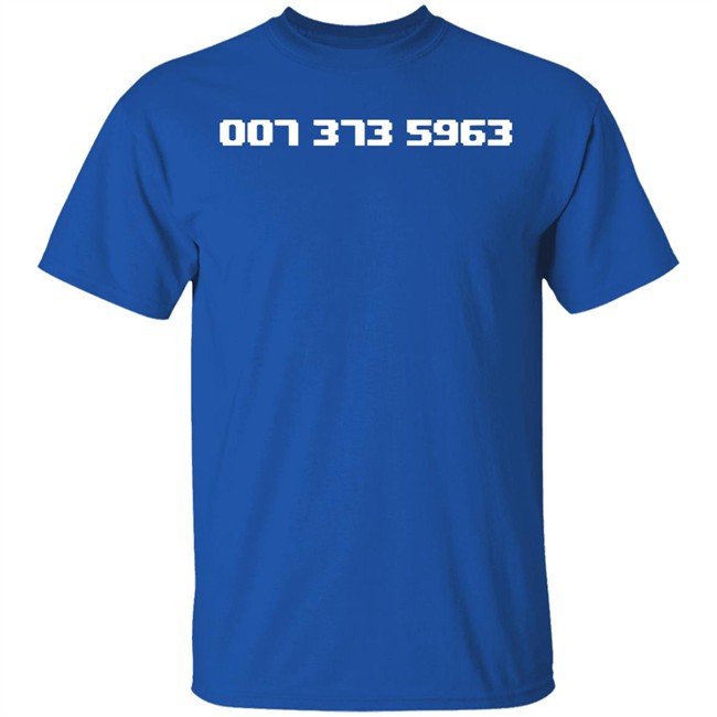 007 373 5963 Shirt Famous 90s Video Game Codes Black T Shirts 007 373 5963 Shirt Famous 90s Video Game Codes Black T Shirts