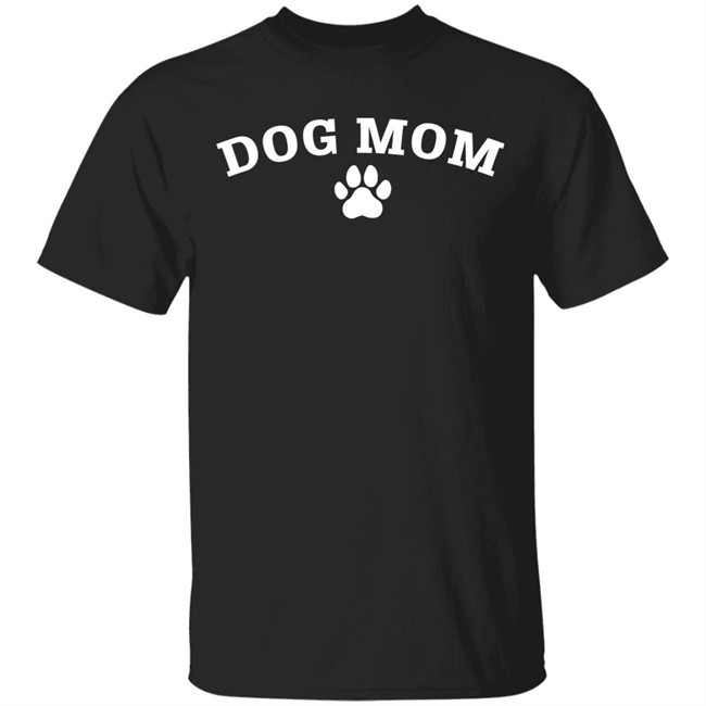 Dog Mom Shirt Icon Dog Paws Dog Lover Gift for Mama Mother Black T Shirts