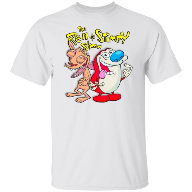 Ren And Stimpy Shirt TV Cartoon Graphic White T Shirts