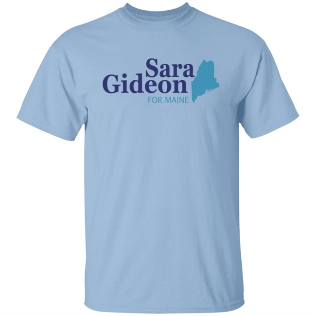 Sara Gideon White Logo Tee Sara Gideon For Senate T Shirt