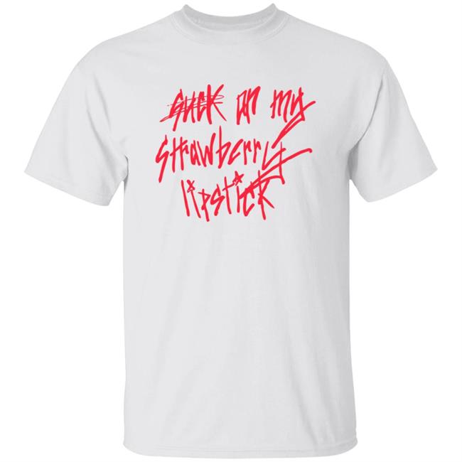 Yungblud Merch Somsl White Shirt Suck On My Strawberry Lipstick