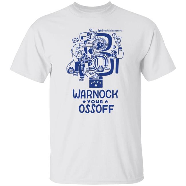 Illustrated Warnock Your Ossoff Tee Racheleleanorart