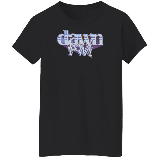 The Weeknd After Hours Merch Dawn Fm Chrome Title Tee Shirt The Weeknd After Hours Merch Dawn Fm Chrome Title Tee Shirt