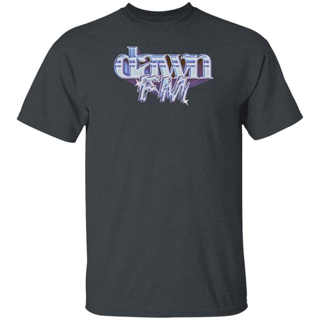 The Weeknd After Hours Merch Dawn Fm Chrome Title Tee Shirt The Weeknd After Hours Merch Dawn Fm Chrome Title Tee Shirt