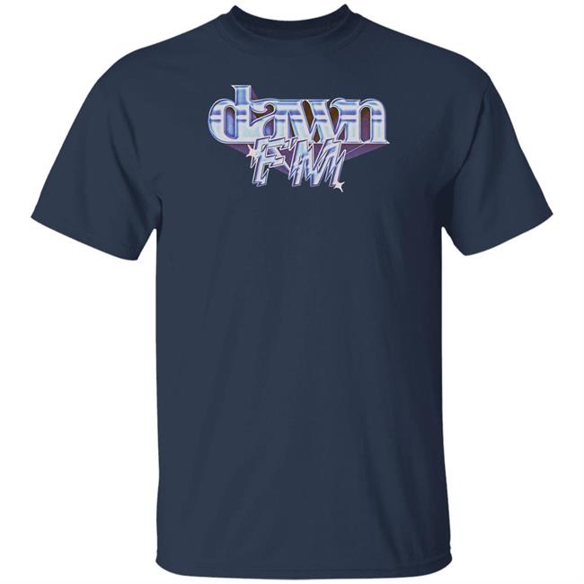 The Weeknd After Hours Merch Dawn Fm Chrome Title Tee Shirt The Weeknd After Hours Merch Dawn Fm Chrome Title Tee Shirt