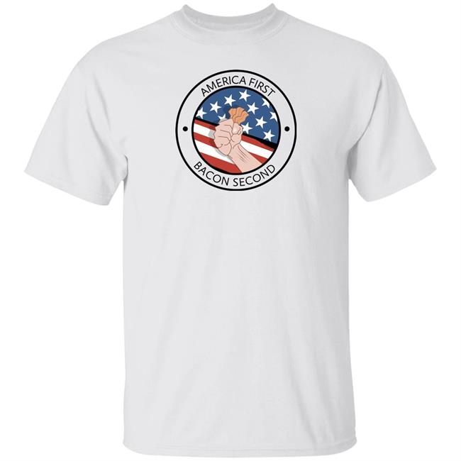 Pop Grape Merch Patriotic USA America First Bacon second Unisex Jersey T Shirt