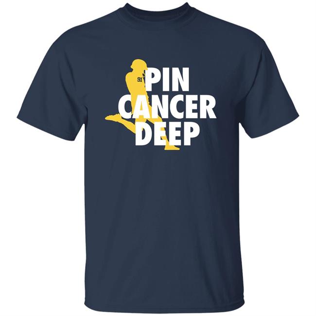Pin Cancer Deep Brad Robbins 91 T Shirt Blue By Ninety Shop Merch Blue By 90