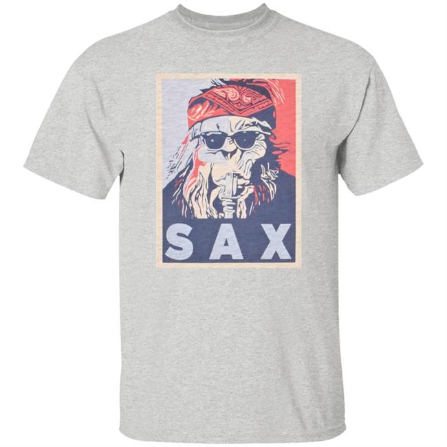 Saxsquatch Store Merch Red White And Sax Tee Shirt