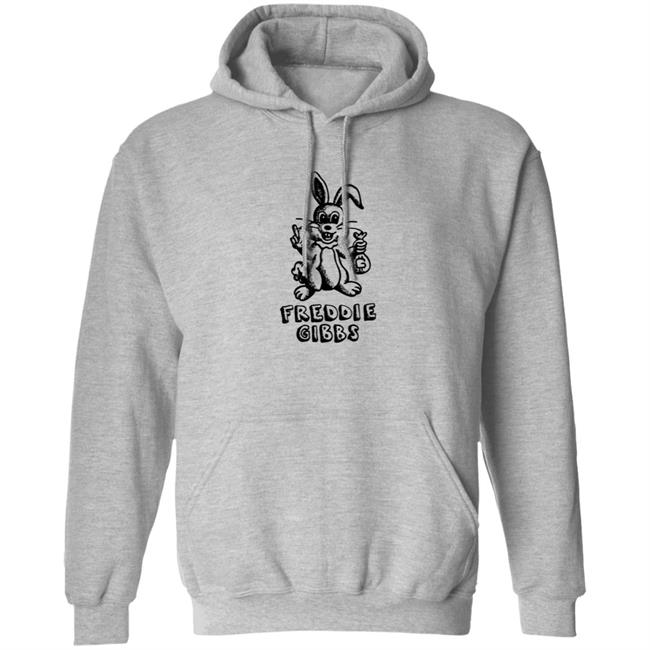Freddie Gibbs Merch Kane Comics Cartoon Bunny Hoodie Grey