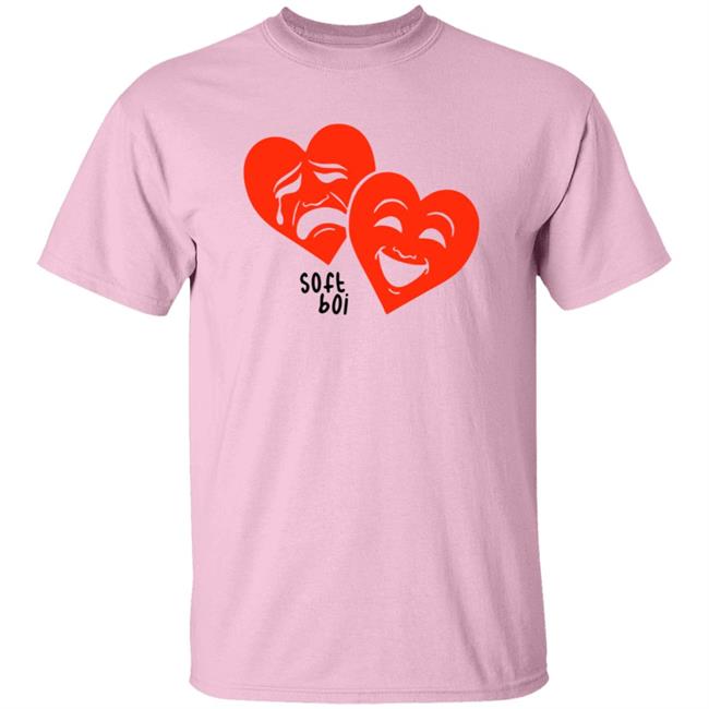 Soft Boi Merch Drama Hearts Tee Pink