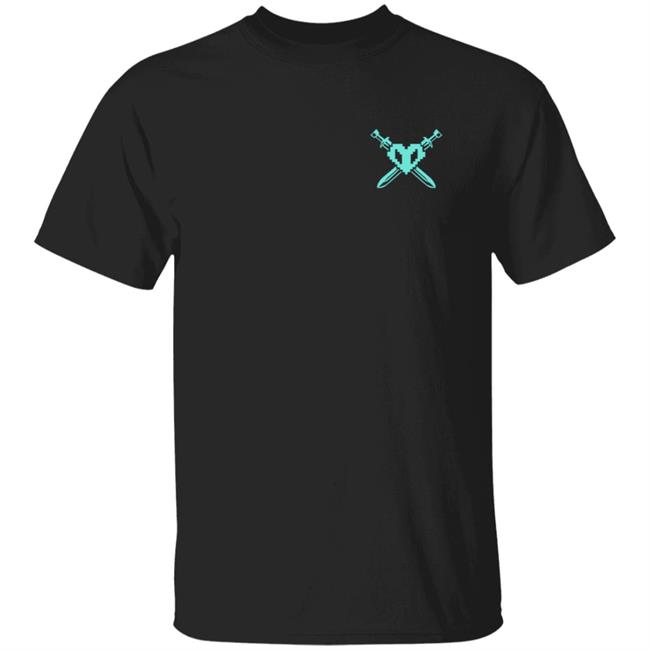 Ph1lza Merch Limited Edition Blue Crossed Hardcore Heart Shirt