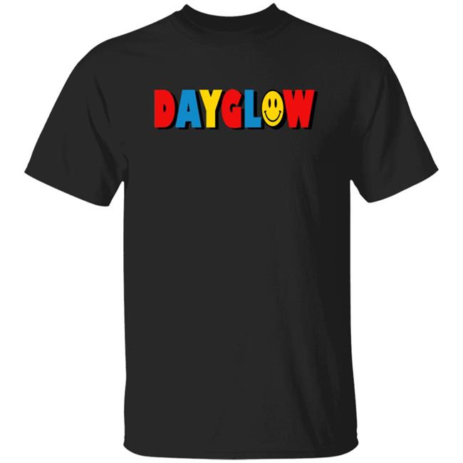 Dayglow Smiley Logo Black Shirt Dayglow Merch