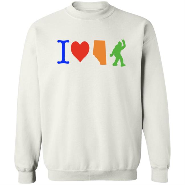 I Love Alberta Bigfoot T Shirt I Love Alberta Bigfoot T Shirt
