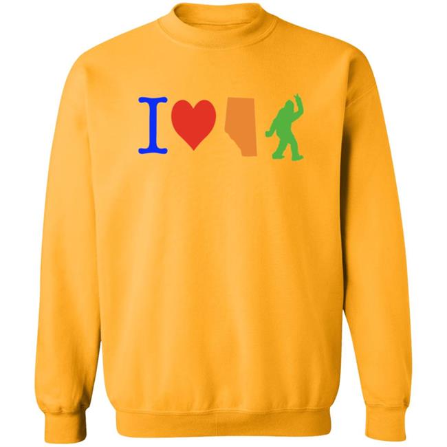 I Love Alberta Bigfoot T Shirt I Love Alberta Bigfoot T Shirt