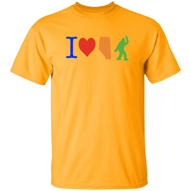 I Love Alberta Bigfoot T Shirt I Love Alberta Bigfoot T Shirt