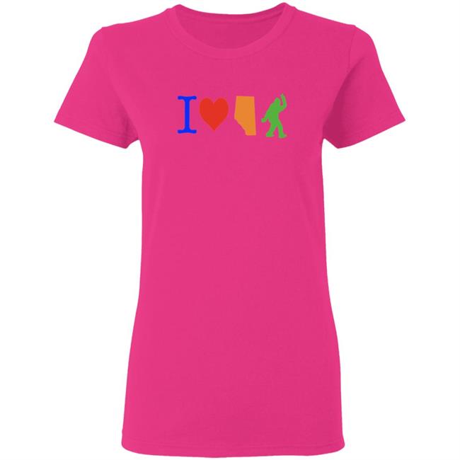 I Love Alberta Bigfoot T Shirt I Love Alberta Bigfoot T Shirt