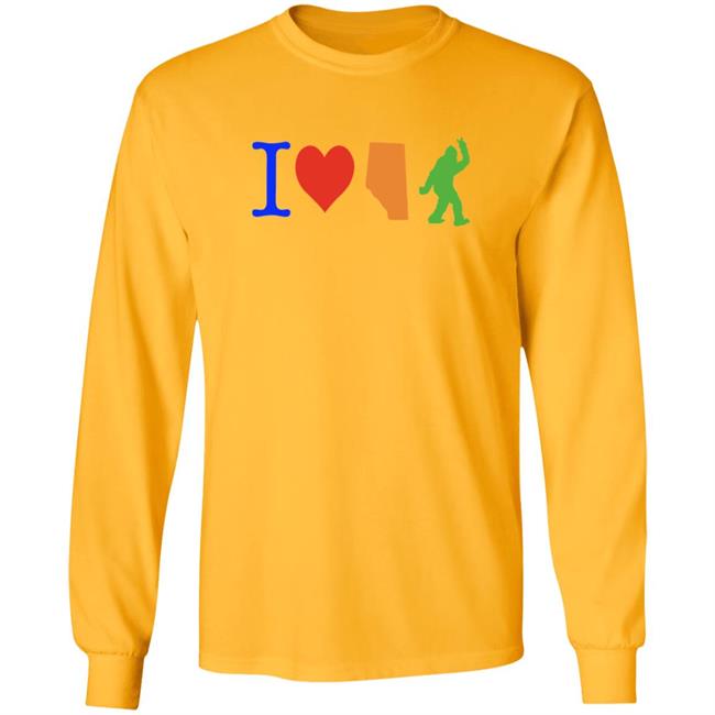 I Love Alberta Bigfoot T Shirt I Love Alberta Bigfoot T Shirt