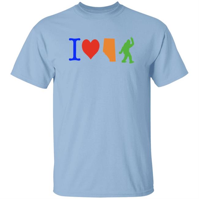 I Love Alberta Bigfoot T Shirt I Love Alberta Bigfoot T Shirt