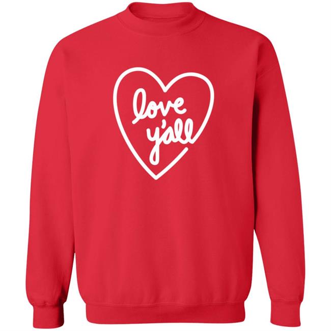 Addison Rae Merch Love Y’All Red Hoodie Addison Rae Merch Love Y’All Red Hoodie
