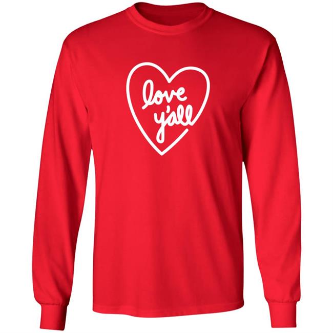 Addison Rae Merch Love Y’All Red Hoodie Addison Rae Merch Love Y’All Red Hoodie