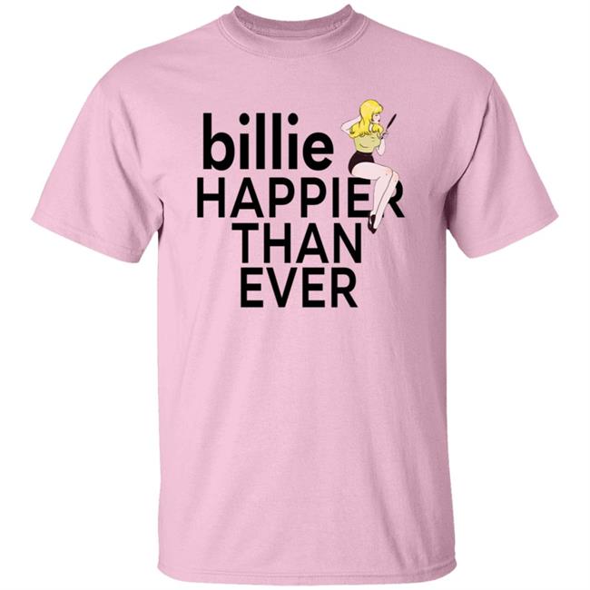 Billie Eilish Merch Pretty Boy Billie Happier Than Ever Shirt