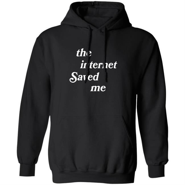 Poudii Merch The Internet Saved Me Hoodie Black