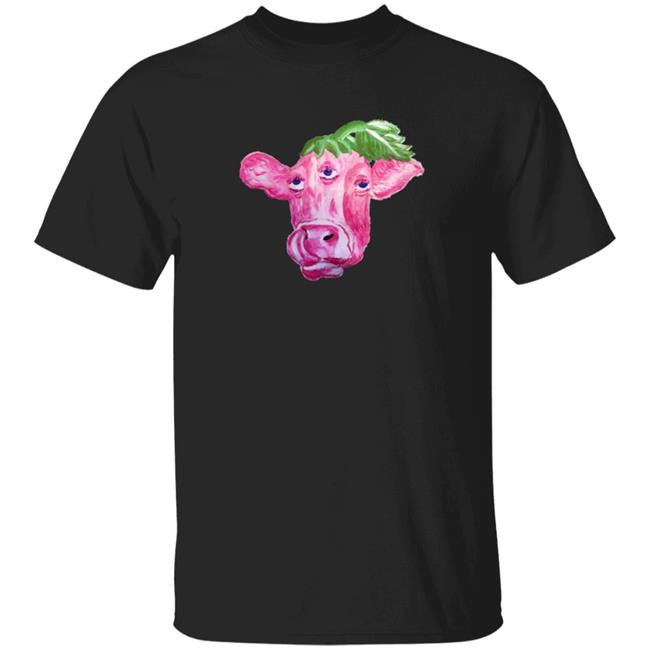 Gardengoddess Pink & Pretty Cow T Shirt