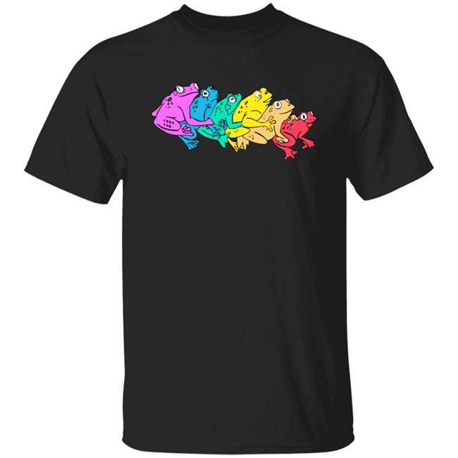 Neon Grizzly Rainbow Gay Frog T Shirt