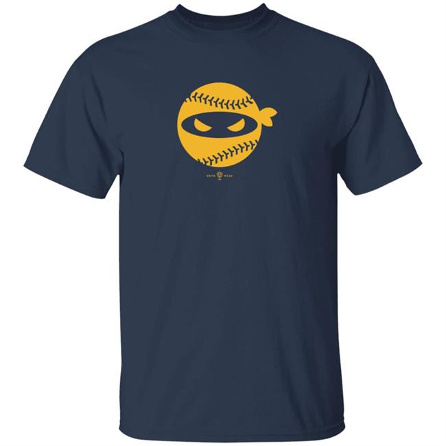 Rotowear Pitching Ninja T Shirt Navy Rob Friedman