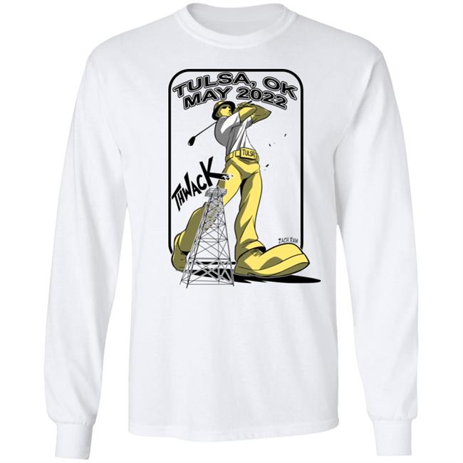 The PGA Tulsa Ok May 2022 THWACK Golden Driller Golfing Shirt Zach Raw The PGA Tulsa Ok May 2022 THWACK Golden Driller Golfing Shirt Zach Raw