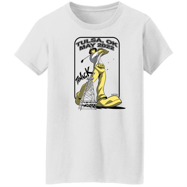 The PGA Tulsa Ok May 2022 THWACK Golden Driller Golfing Shirt Zach Raw The PGA Tulsa Ok May 2022 THWACK Golden Driller Golfing Shirt Zach Raw