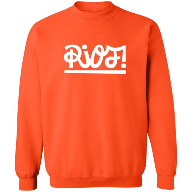 Paramore Merch Paramore Riot! Orange Crewneck