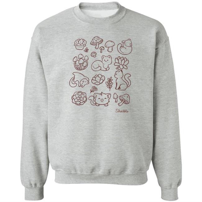 Shubble Merch Cats & Plants Crewneck Sweatshirt