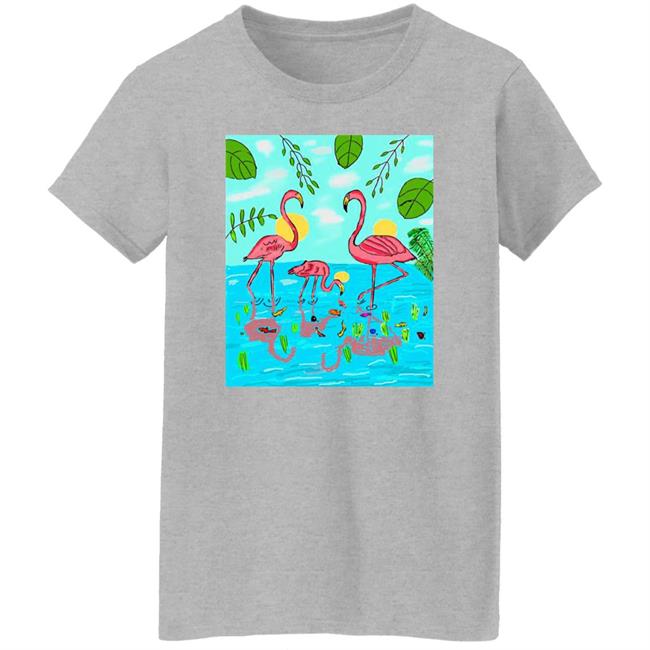 Flamingo Shirt Bonfire Shop James Cage White