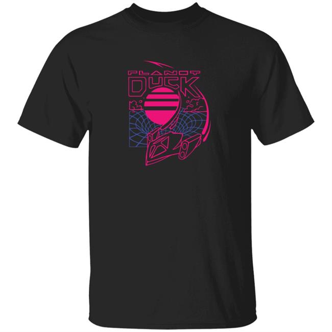 Planet Duck Merch Neon Time Travel T Shirt