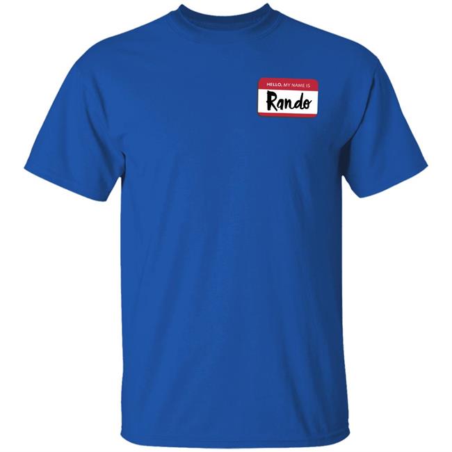 Popcorned Planet Merch Popcorned Planet Hello My Name Is Rando T Shirt