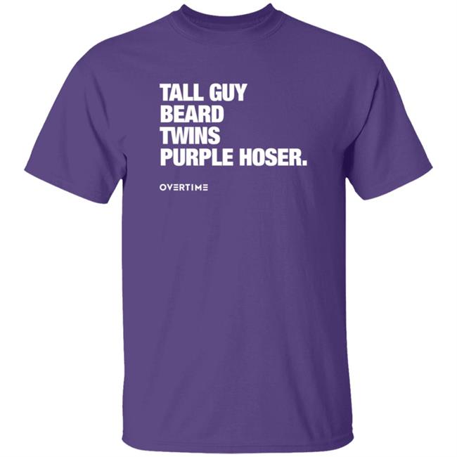 Dude Perfect Merch Tall Guy Berad Twins Purple Hoser Overtime Shirt