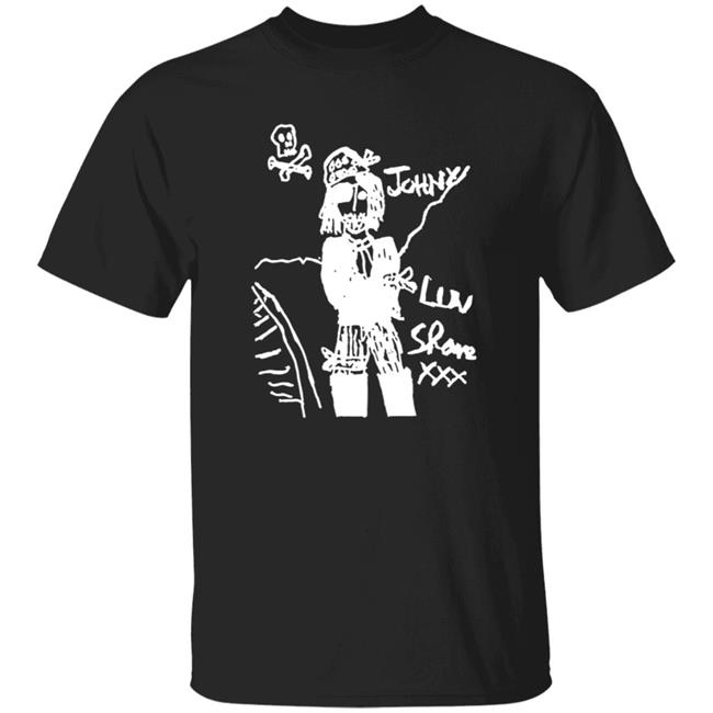 Shane Macgowan Merch Johnny Luv Shane Black T Shirt The JD pirate T Shirts