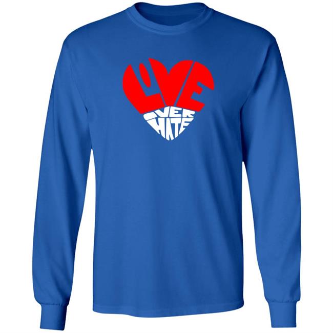 Love Over Hate Heart Hoodie Mimis Fresh Tees PDX Love Over Hate Heart Hoodie Mimis Fresh Tees PDX