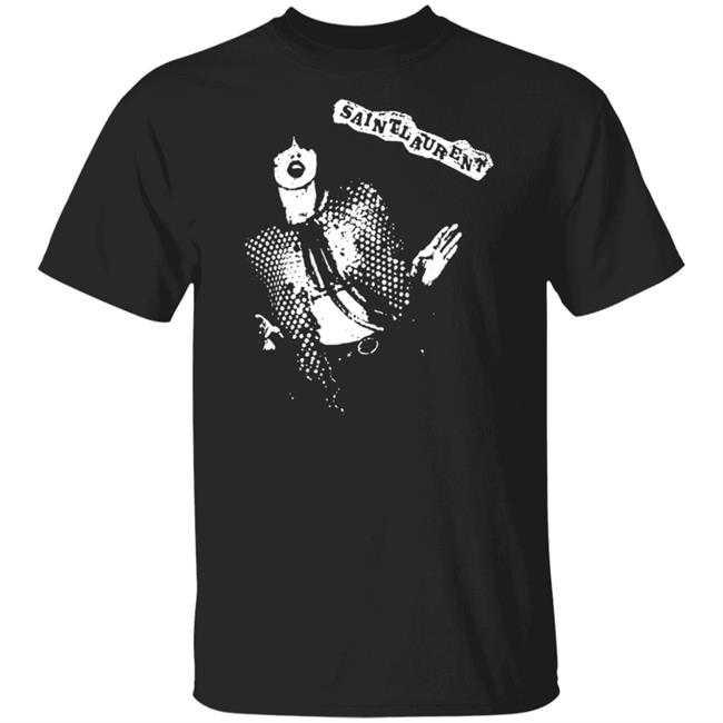 Rock Icon Print T Shirt Saint Laurent