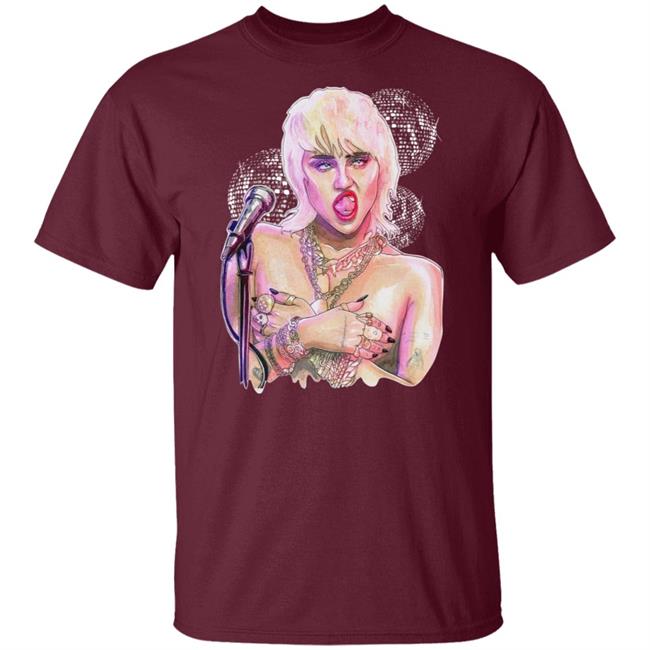 Miley Ray Cyrus Merch Midnight Sky Dico Tee Miley Ray Cyrus Merch Midnight Sky Dico Tee