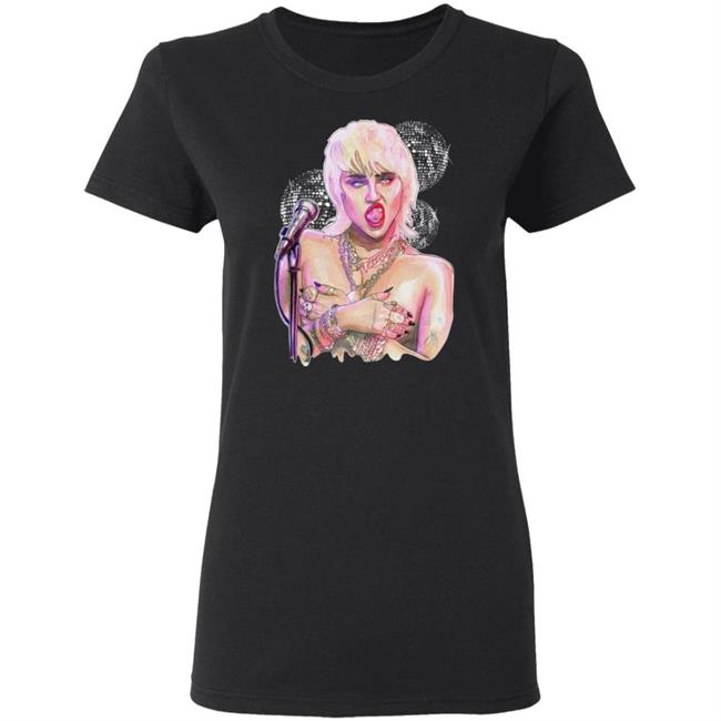 Miley Ray Cyrus Merch Midnight Sky Dico Tee Miley Ray Cyrus Merch Midnight Sky Dico Tee