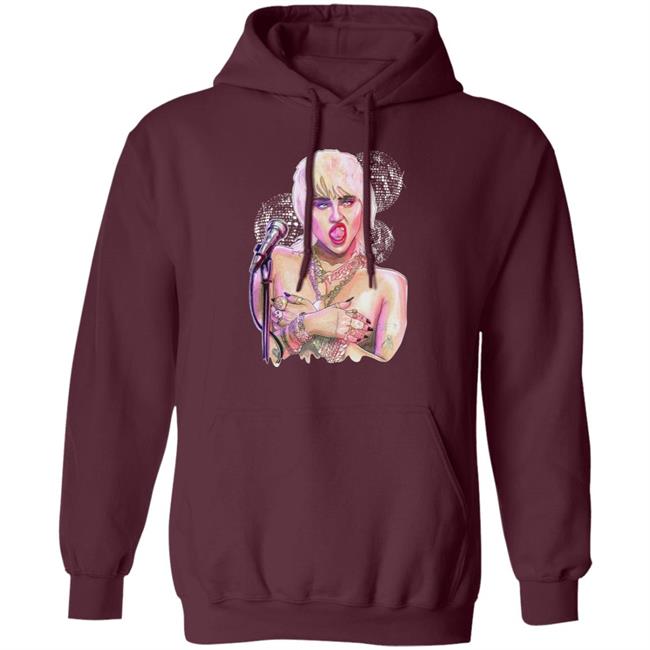 Miley Ray Cyrus Merch Midnight Sky Dico Tee Miley Ray Cyrus Merch Midnight Sky Dico Tee