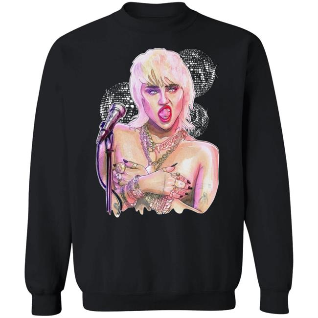 Miley Ray Cyrus Merch Midnight Sky Dico Tee Miley Ray Cyrus Merch Midnight Sky Dico Tee