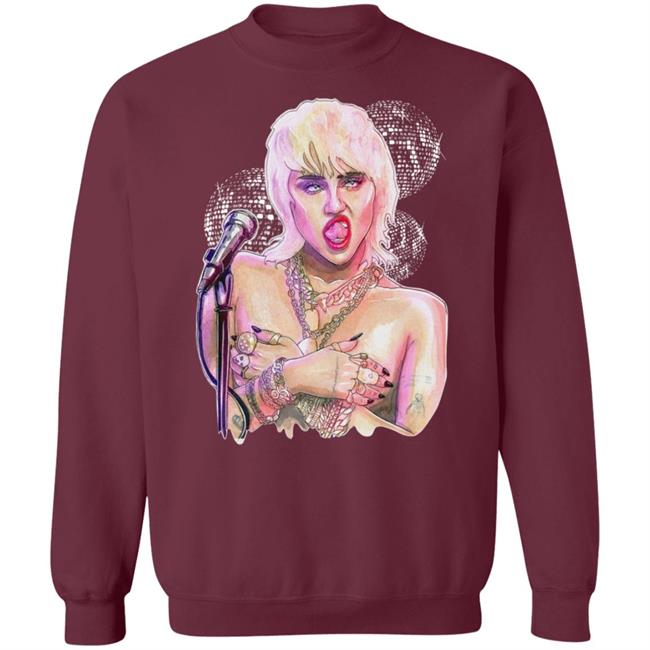 Miley Ray Cyrus Merch Midnight Sky Dico Tee Miley Ray Cyrus Merch Midnight Sky Dico Tee