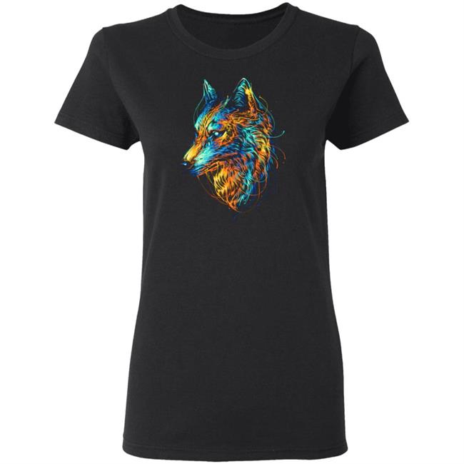 Colourful Wolf T Shirt Colourful Wolf T Shirt