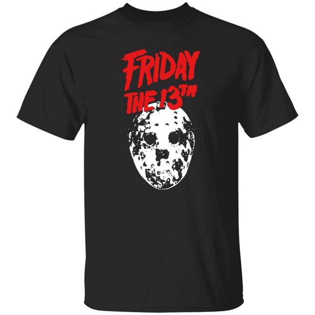 Friday The 13Th T Shirt Jason Hockey Mask Black