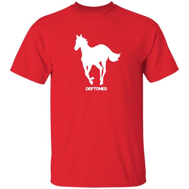 Deftones Merch White Pony Red T Shirt