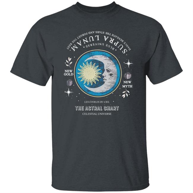 Private: Faded Tee With Moon Illustration The Astral Chart Celestial Universe Private: Faded Tee With Moon Illustration The Astral Chart Celestial Universe