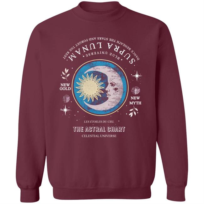 Private: Faded Tee With Moon Illustration The Astral Chart Celestial Universe Private: Faded Tee With Moon Illustration The Astral Chart Celestial Universe